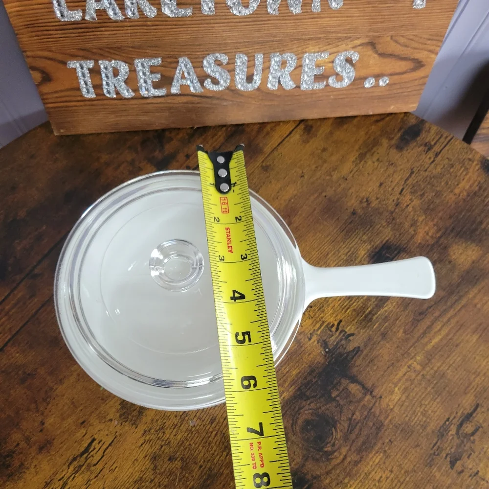 Vintage 1.5pint corningware White/blue  Saucepan Lid P-82-B